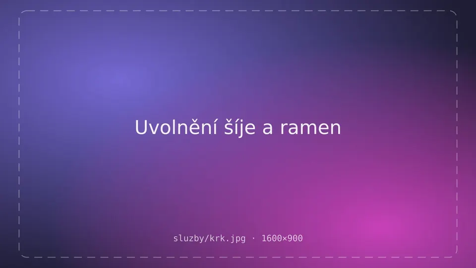 Uvolnění šíje a ramen